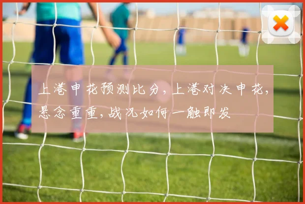 上港申花预测比分,上港对决申花,悬念重重,战况如何一触即发